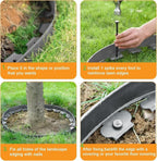 Garden Edging,33ft Landscape Edging Borders Garden Border Edging【4 INCH Hight】 Flexible Lawn Edging Include 30 Stakes,Paver Edging for Yard, Lawn, Gardens(Grey)