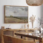 InSimSea Framed Canvas Wall Art Vintage Decor, WildField Landscape Painting Wall Decor, Modern Farmhouse, Rustic Wall Art for Living Room Bedroom, French Country Decoration, 24"x36"