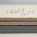 Bulletin Board, 24 x 18 inches Felt Board Decorative Pin Board, Cork Board Alternative for Wall, Foldable Photo Board Self-Adhesive Vision Board Mood Board with 20 Pushpins - Gray