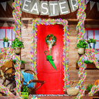 TURNMEON 5 Strings Total 75 Ft Easter Tinsel Garlands Decorations with Colorful Easter Eggs Metallic Streamers Hanging Fringe Garland Easter Decorations Outdoor Indoor Home Party, Each 15 Ft by 6"