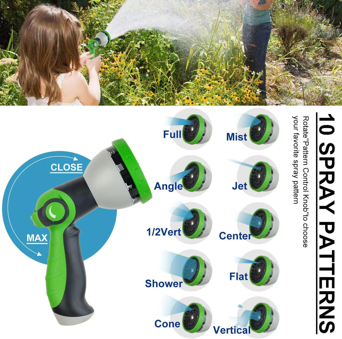 200FT Metal Garden Hose 304 Stainless Steel Flexible Water Hose - No Kink & Tangle Heavy Duty Pipe with Nozzle, Durable 3/4 Metal Fittings and Valve - Rust Proof Puncture Proof for Yard Lawn
