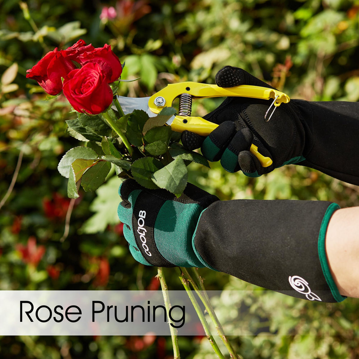 COOLJOB Thorn Proof Rose Pruning Garden Gloves for Men, Long Sleeve Large
