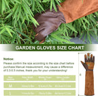 Long Gardening Gloves for Women Thorn Proof,Rose Pruning Cowhide Leather Garden Gloves for Cactus, Rose and Blackberry