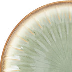 Gibson Elite Mayfair Bay Embossed Double Bowl Dinnerware Set, Service for 4 (16pcs), Green