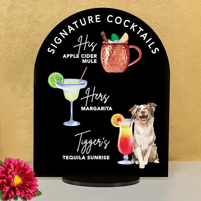 Pet Signature Drink Wedding Signs
