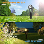 APONUO Solar Spot Lights - Outdoor 2-in-1 Solar Landscape Uplights, Dusk to Dawn, IP65 Waterproof, 9.8ft Cable, Warm White
