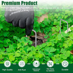 12 Inch 11 Gauge Galvanized Landscape Staples Stakes for Decoration, 25/100/200pcs Garden Metal Stakes for Weed Barrier Fabric, Fence Stakes, Tent Stakes (12in,100pcs)