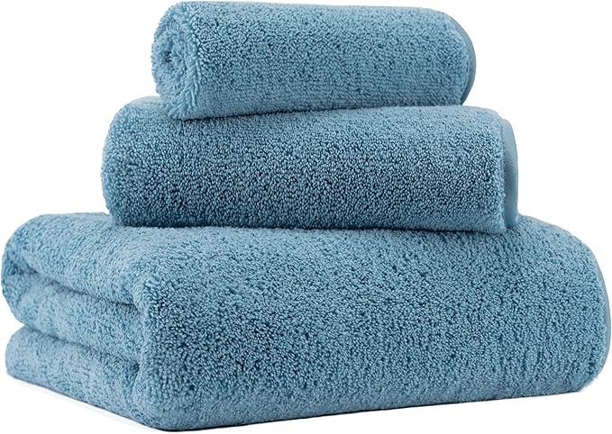 New Microfiber Bath Towel Set, 3 Piece, Oversize, Quick Dry, Lint Free, Includes Body, Hand and Face Towels