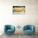 XXMWallArt FC2669 Canvas Wall Art Abstract Golden Forest Painting Modern Decor Abstract Canvas Prints for Living Room Bedroom Kitchen Home and Office Wall Decor