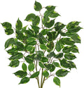 Ficus Leaves Artificial Branches 35.4" Faux Ficus Tree Branches Fake Greenery Plant Spray for Tree DIY Arch Wedding Bouquet Wreath Wall Decor - 3PCS