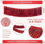 KatchOn, XtraLarge Red Fringe Banner - Pack of 2 | Ceiling Tinsel for Red Streamers Party Decorations | Streamers for Cherry Party Decorations, Bridal Shower Decor, Halloween, Christmas Decorations