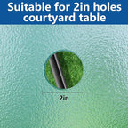 DECOHS 2 Pcs 2 Inch Parasol Umbrella Hole Ring Plug and Cap Set, Thicker Patio Table Hole Cover Insert, Deck Table Umbrella Holes Plug Replacement Parts for Outdoor Patio Table Garden Yard