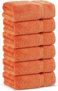Chakir Turkish Linens | Hotel & Spa Quality 100% Cotton Premium Turkish Towels | Soft & Absorbent (6-Piece Hand Towels, Coral)