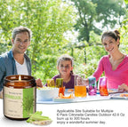 6 Pack Citronella Candles Outdoor, 42.6 Oz 300 Hours Burn Scented Citronella Candles, Citronellas Candle Set with Fresh Citronellas Oil and Natural Soy Wax for Camping, Garden, Patio, Yard, Balcony