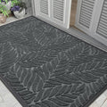 Yimobra Front Door Mat Outdoor Indoor, 60x36 All-Season Waterproof Welcome Mat, Non-Slip Patio Porch Doormat, Low Profile, Fade Resistant, Grey