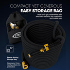 TITAN Flexible Garden Hose 15FT – Ultra Lightweight, Heavy Duty Water Hose with Brass Fittings & Jet Nozzle – Kink-Free, Non-Expanding, Durable Fabric Hose for Yard, Lawn, Car Wash, Outdoor Use