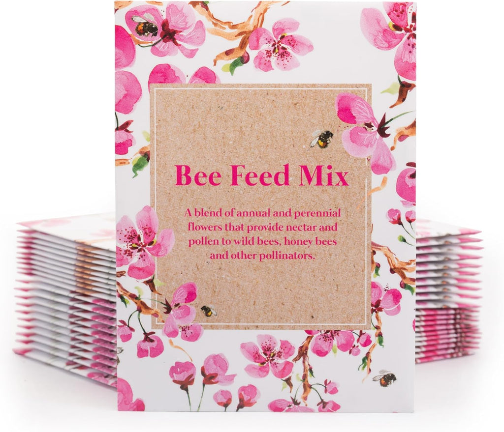 Bentley Seed Flower Mix - Pollinator Seed Mix with 5 Wildflower Seed Packets - Non-GMO Pollinator Seeds - Eco-Friendly Flower Seeds Packets for Party, Celebration, and Gifts - Pollinator Mix