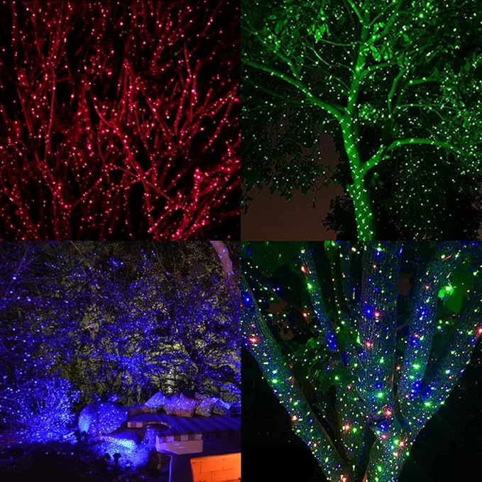 LEDMall Christmas Laser Projector Lights Outdoor, Motion Firefly Red, Green and Blue with Remote Control and Security Lock