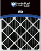 Nordic Pure 25x25x1 (Actual Size: 24 1/2 x 24 1/2 x 3/4) Furnace Air Filters MERV 12 Pleated Plus Carbon 4 Pack