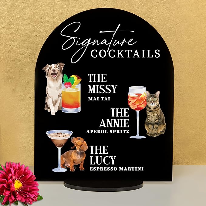 Pet Signature Drink Wedding Signs