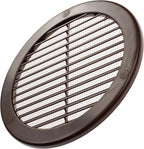 Vent Systems 6" Inch (Opening Dimensions) Brown Soffit Vent Cover - Plastic Return Air Vent Cover - Round Ventilation Grille with Mesh Screen - HVAC Register Louver for Bathroom, Home, Kitchen