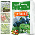 10 X 60FT Garden Mesh Netting Ultra Fine Mesh Netting Pest Barrier, Insect Bug Bird Netting for Vegetables Fruit Flower Garden Protection, Thickened 60 Mesh Row Covers Fabric Screen from Birds Bugs