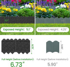 BLACKVINE 20Pcs 20ft (5'' Exposed Height) Plastic Landscape Edging Border,Flowerbed Garden Border Edging for Landscaping,Flower Bed Lawn Yard Edging Borders,Garden Edger Border Divider - 3D Weaving