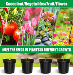 40 Pack 4 Inch Plant Nursery Pots with Mesh Pad, Sturdy Plastic Flower Planter Pots with Drainage Holes, Seed Starter Pots for Planting Seedings Cuttings Succulents Indoor Ourdoor, Black
