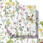 RUSPEPA Floral Wrapping Paper Roll for Women Girls, Mini Roll, Elegant Wild Flower Design Gift Wrap Paper Perfect for Birthdays, Bridal Shower, Spring, Wedding, Mother's Day, 17 Inch x 16.4 Feet