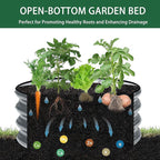 Gartist 2 Pcs 2x2X1 FT Round Galvanized Raised Garden Bed Kit, Black Outdoor Planter Garden Bed, Metal Raised Box for Vegetables, Fruits, Flowers & Herbs