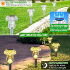 Solar Lights Outdoor, 16 Pack Mushroom Lights Outside Waterproof, Solar Powered LED Lighting for Garden, Yard, Landscape, Path, Pathway, Lawn, Walkway, Driveway, Backyard Decor (Warm White)