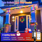 JMEXSUSS 400 LED Christmas Lights Outdoor Decorations, 132ft Multicolor Christmas Tree Lights with Remote, Indoor String Lights Plug in for House Christmas Bush Decor