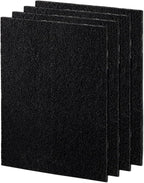 Fellowes Carbon Filters for AeraMax Air Purifiers - 4 Pack (9324201),Black, 16.1" x 12.4" x 0.2"