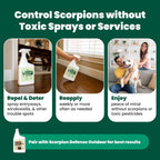 Cedarcide Scorpion Shield (Quart) Indoor Cedar Oil Pest Control Spray - Kills & Repels Scorpions and Other Pests Guaranteed - Pet Safe