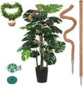 2 Pack Moss Pole, 40 Inch Monstera Plant Support, Moss Poles for Climbing Plants Indoor DIY, Coco Coir Plant Pole Moss Plant Stick Support Stake Kit for Potted Plants, Pothos, Philodendron