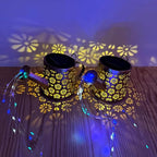 WITOROR Solar Watering Can Lights Outdoor, IP65 Waterproof Garden Decor Solar Garden Light 8 Multi-Color Changing Modes One Pole Two Lights Outdoor Decorations for Yard, Lawn, Patio