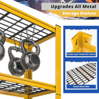 REIBII 72''H Garage Shelving 3010 LBS Storage Shelves Adjustable Metal Shelving 5 Tier Metal Shelves for Storage Industrial Shelf for Pantry Kitchen Basement 72" HX35.5 WX16 D