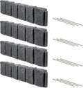 Beuta Landscape Edging | Garden Edging Border | Faux Stone Block XL for Lawn Edging, Flower Beds & Yard Edging – 4 Pack | Each Section Has 6 Blocks 48" L x 4" W x 9.5" H | 12 Spikes | Charcoal