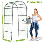 Miory Garden Arch Trellis for Climbing Plants Outdoor, 7ft Tall Plants Support Trellis for Climbing Vine Tomato Vegetable Flower Fruit, Cucumber Trellis for Raised Bed (32 x 83 Inch)