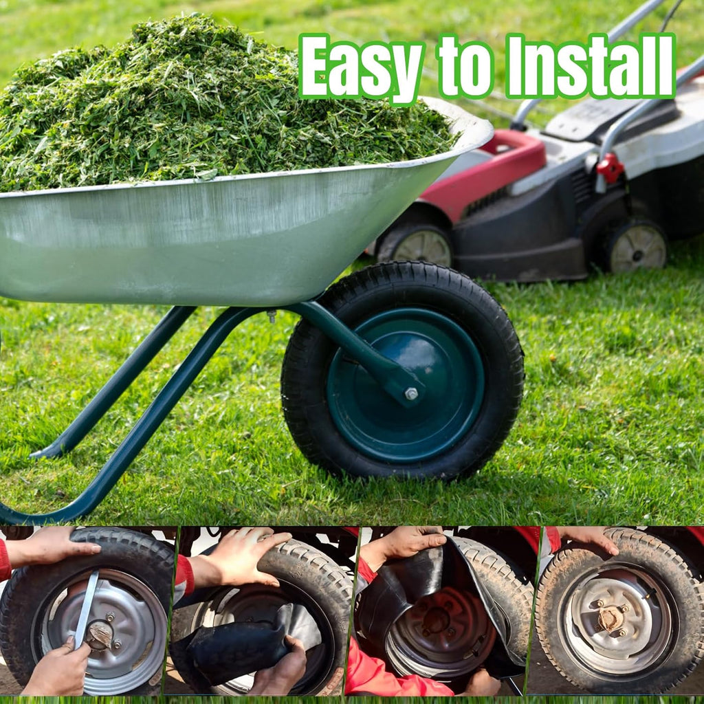 18x8.50-8 18x9.50-8 Inner Tubes, 2 Pack Heavy Duty Replacement Tire Inner Tubes with Straight Valve Stem for Lawn Mowers, Wheelbarrows, ATVs, Go Karts, Tractors, Snow Blowers, Golf Carts, Trailers
