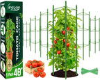 Legigo 6-Pack Tomato Cage for Garden Plant Support- Up to 48inch Garden Stakes Tomato Cage, Tomato Trellis for Potted Plants, Tomato Cages Plant Stakes for Climbing Vegetables Plants Flowers