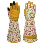 MSUPSAV Gauntlet Gardening Glove,Work Glove,Gardener,Medium,Yellow Rose