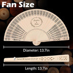 100 PCS Custom Fans Personalized Folding Fans for Line Dancing Wooden Hand Fan Wedding Favors Bulk Fans for Guests Party Event Use (Style14)