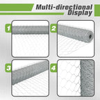 Chicken Wire Netting Galvanized Wire Mesh Hexagonal Fencing for Poultry Garden Fencing Barrier 6FTx50FT