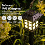 SOLPEX Solar Outdoor Lights,12 Pack Solar Path Lights, Walkway Lights Outdoor, Garden Light, Solar-Powered Pathway Waterproof for Garden, Yard, Landscape and Driveway(Warm White)