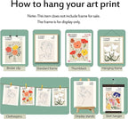Flower Market Wall Art Prints Botanical Aesthetic Decor Minimalist Poster Inspirational Theme Flower Line Photo Vintage Abstract Pictures Canvas Wall Art Colorful Floral Wall Decor for room (8x10