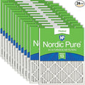 Nordic Pure 18x24x1 (Actual Size: 17 1/2 x 23 1/2 x 3/4) Pleated MERV 13 Air Filters 24 Pack