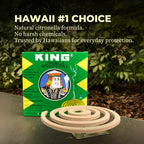 KING Mosquito Coils – Hawaii’s Most Trusted Citronella Protection – Each Coil Provides Up to 8 Hours of Protection (60 Coils)