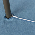 Outdoor Tablecloth Wrinkle-Free Stain Resistant Waterproof Polyester Fabric Table Cover with Umbrella Hole for Picnic/Party/Dinner/Patio Garden(60×60inch Square,Zippered,Water Blue)