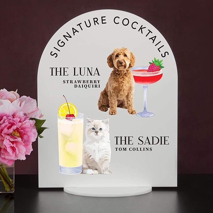Pet Signature Drink Wedding Signs